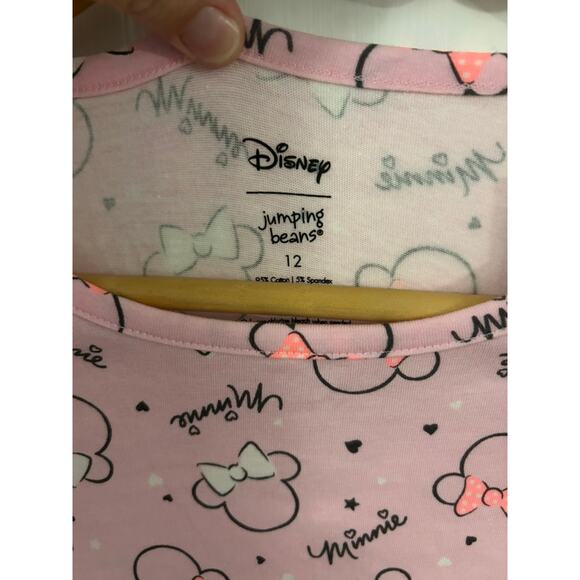 Jumping Beans Pink Minnie Pink Long Sleeve Dress Girls Size 12 - Picture 2 of 4